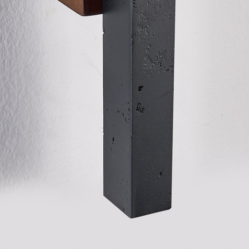 Juna Slim Schwarzer Travertin Linear Wandleuchte