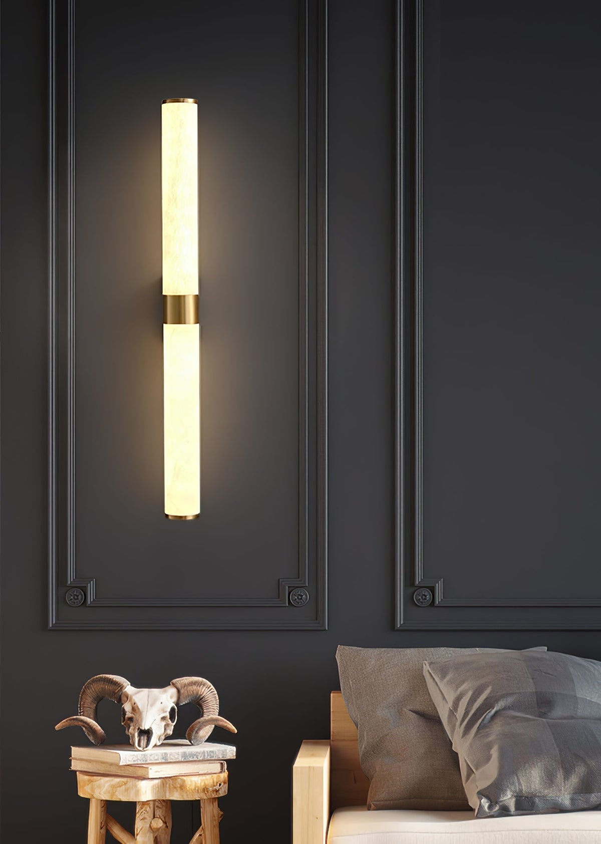 Olmirira Minimalistische Wandleuchte aus Alabaster