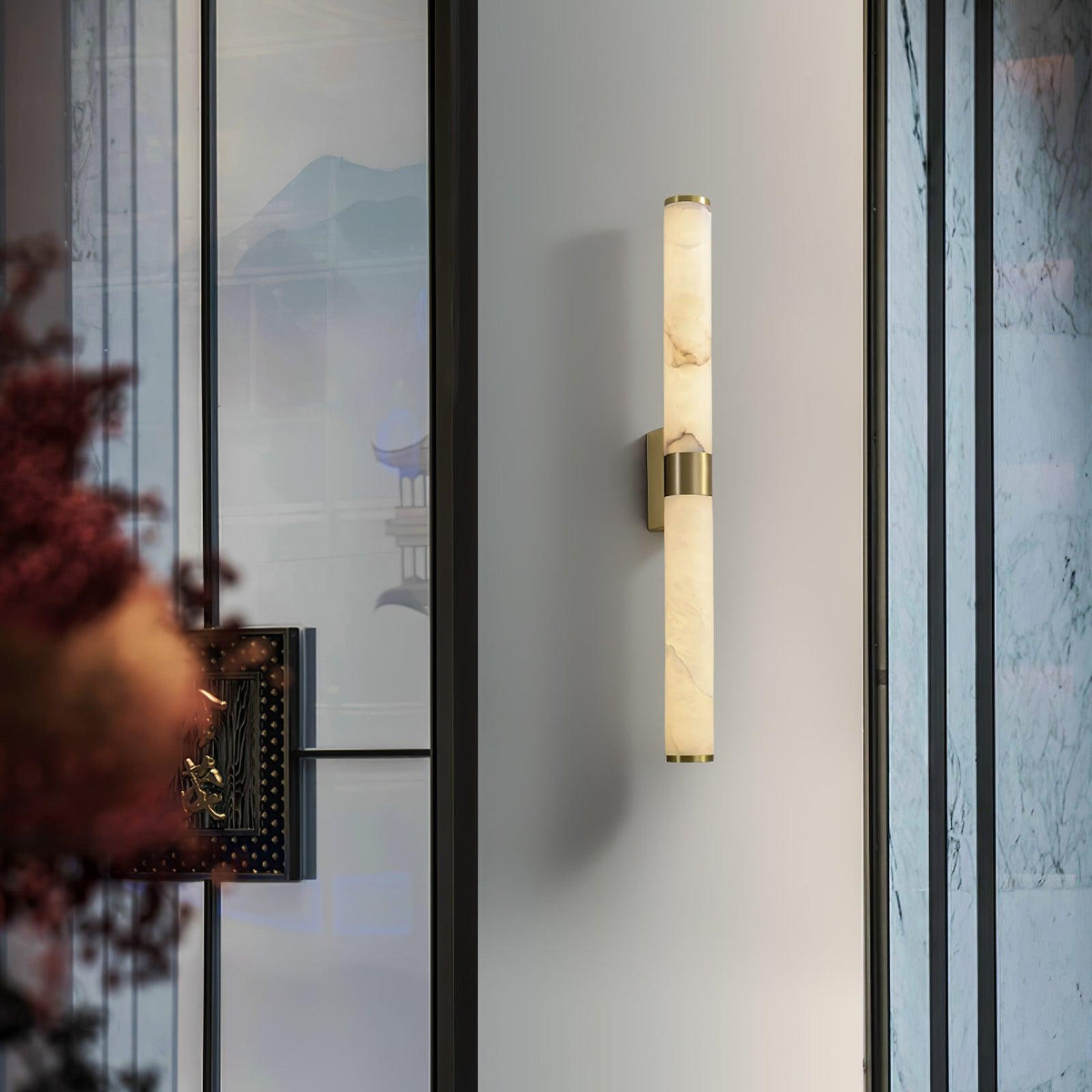 Olmirira Minimalistische Wandleuchte aus Alabaster