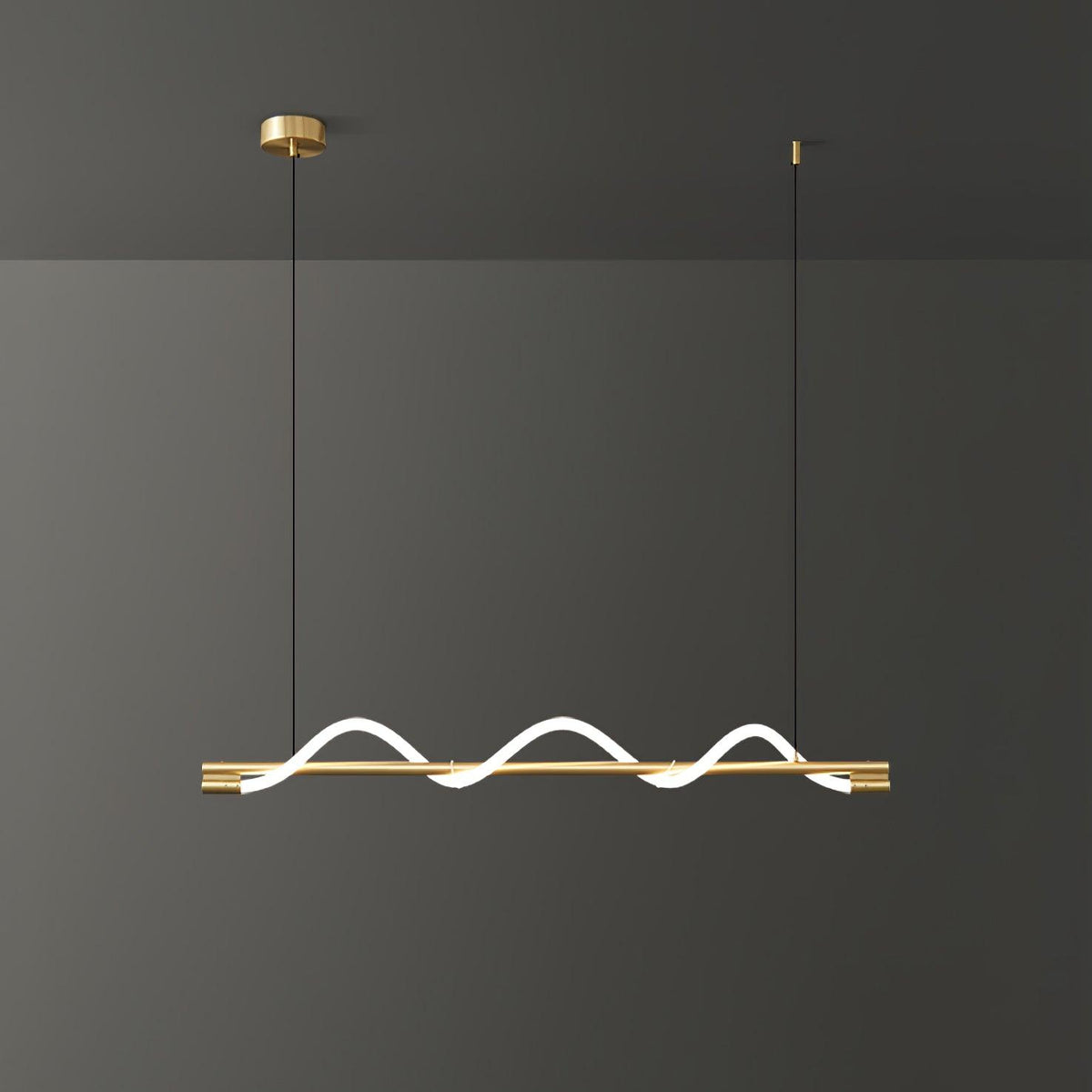 Pulse Minimalistische Pendelleuchte aus Messing