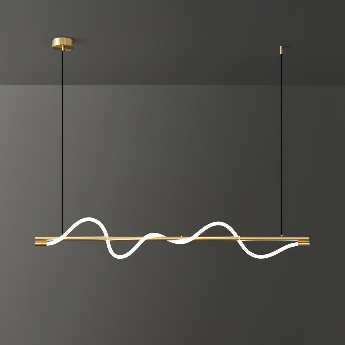 Pulse Minimalistische Pendelleuchte aus Messing