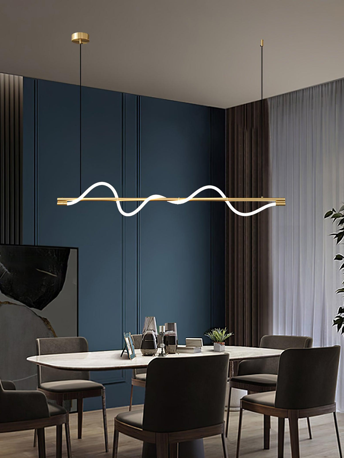 Pulse Minimalistische Pendelleuchte aus Messing