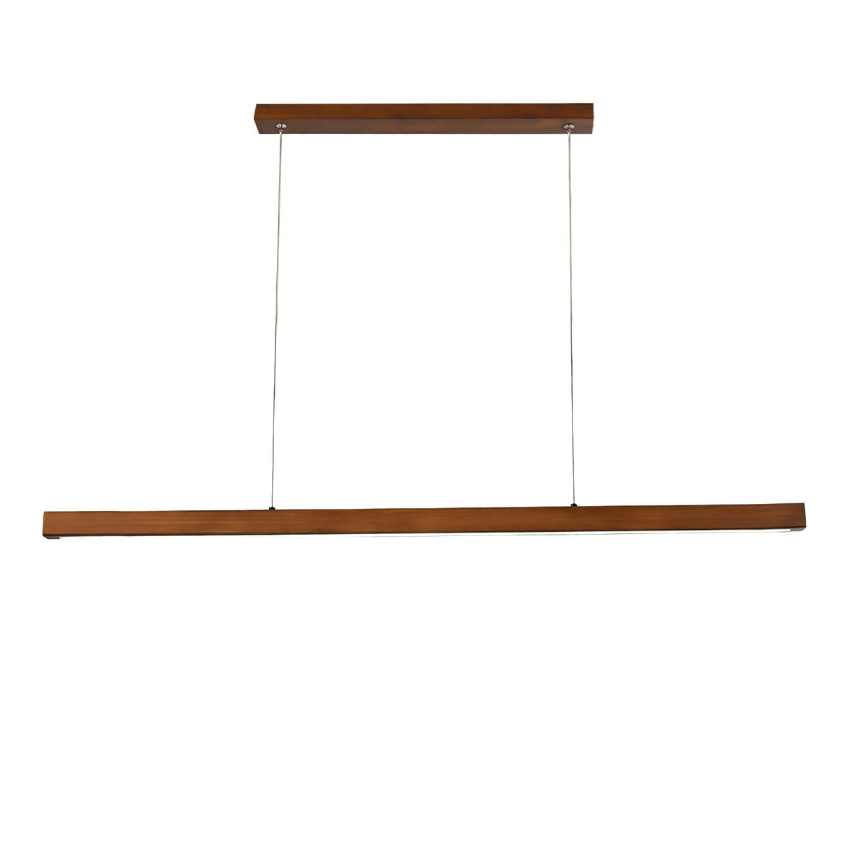 Rinalina lineare minimalistische Pendelleuchte aus Holz in Holz