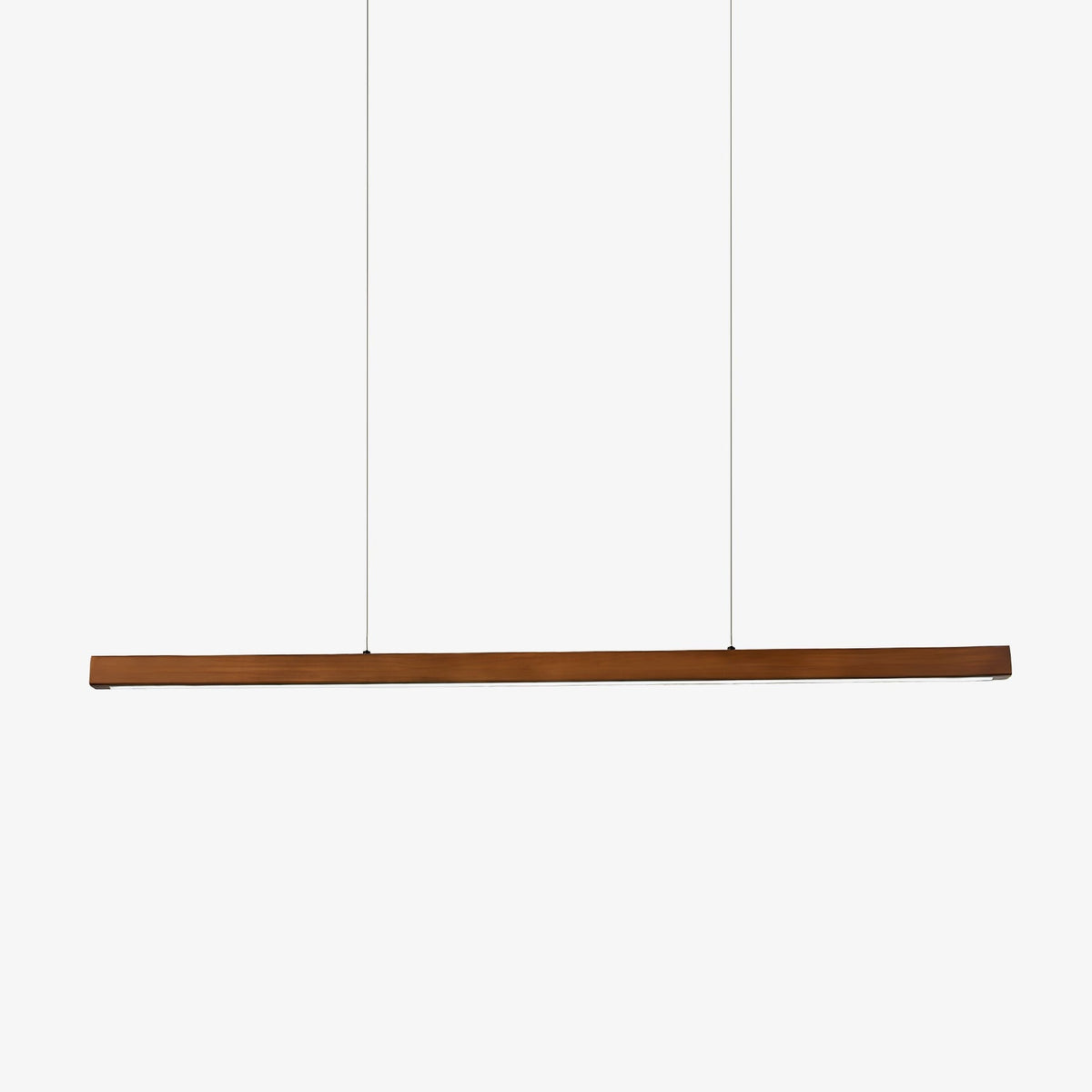 Rinalina lineare minimalistische Pendelleuchte aus Holz in Holz