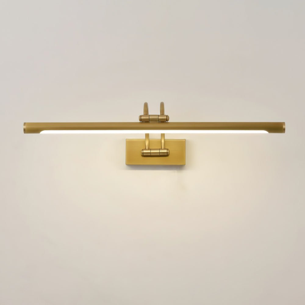 Solarielle Linear Wandleuchte aus Messing für das Waschtischbecken