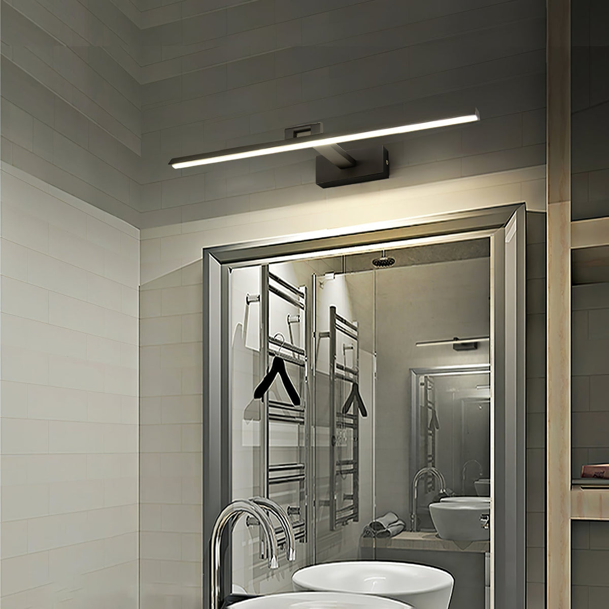Lineare moderne minimalistische Wandleuchte für das Badezimmer