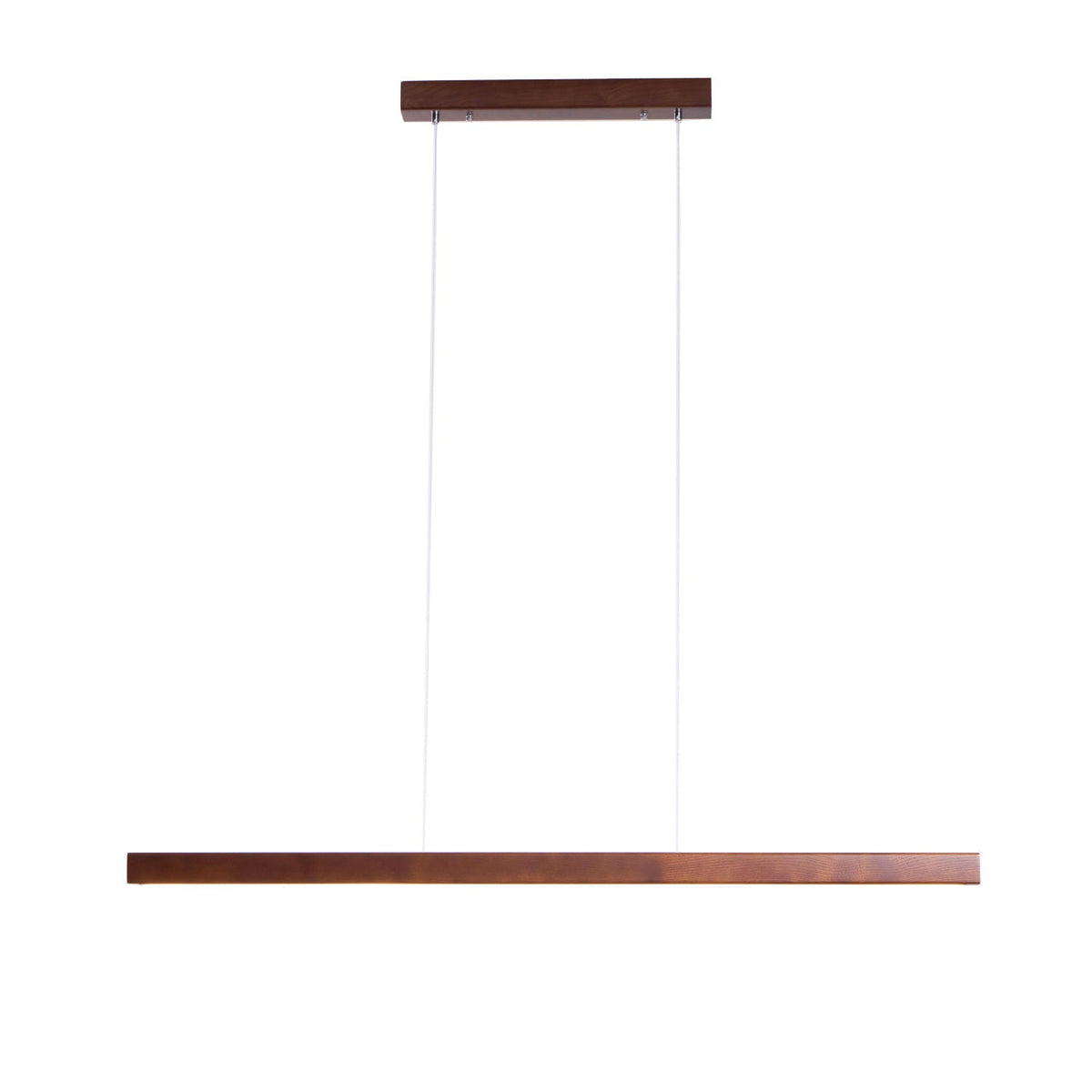 Rinalina lineare minimalistische Pendelleuchte aus Holz in Holz