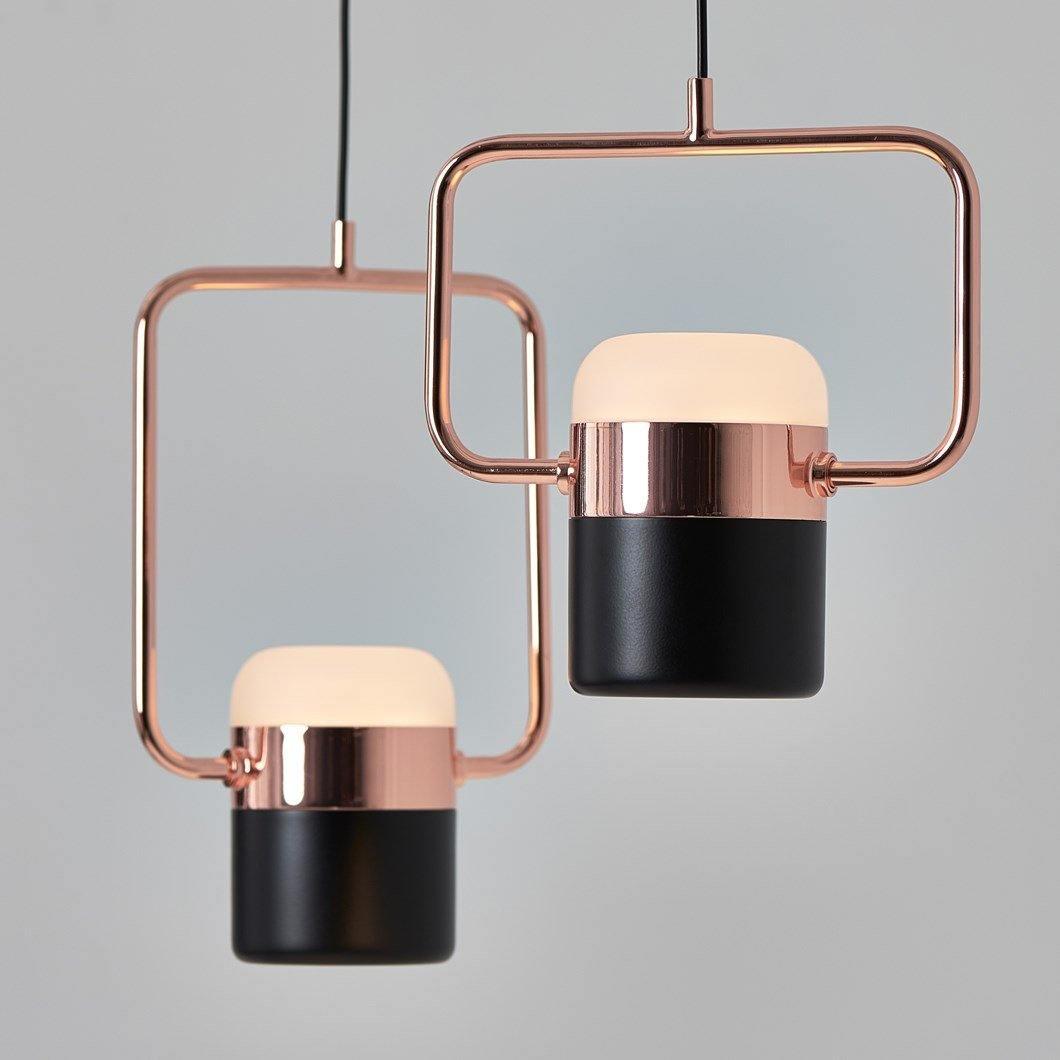 Lirael Pendelleuchte verstellbar aus Glas mit Messing