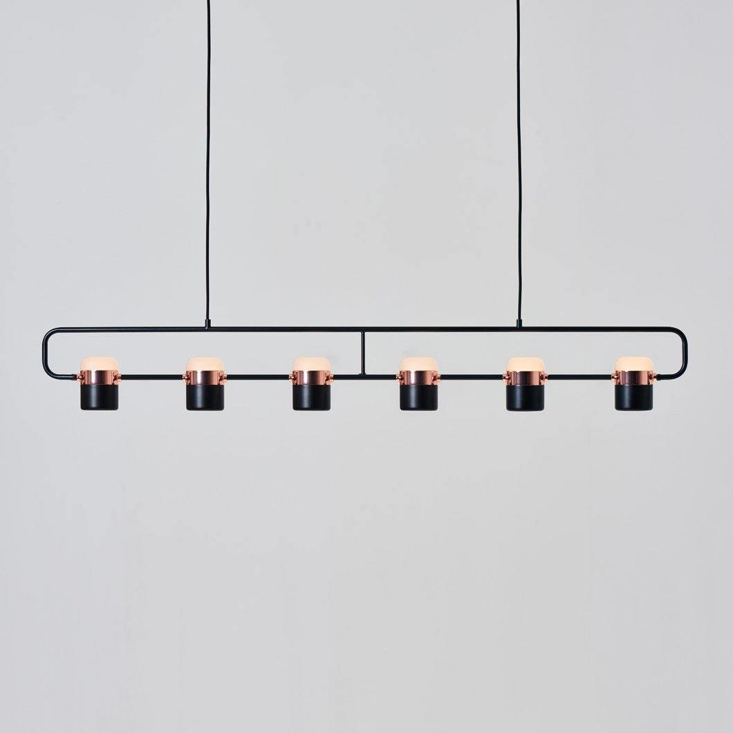 Lirael Pendelleuchte verstellbar aus Glas mit Messing