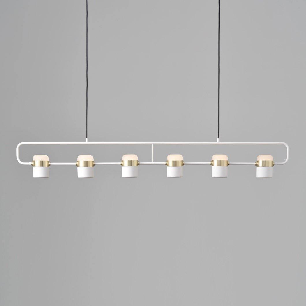 Lirael Pendelleuchte verstellbar aus Glas mit Messing