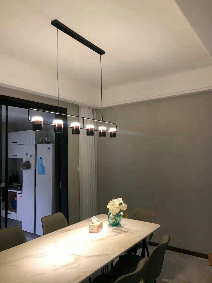 Lirael Pendelleuchte verstellbar aus Glas mit Messing