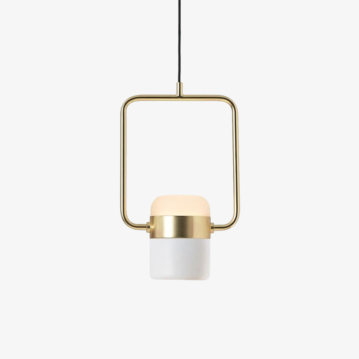 Lirael Pendelleuchte verstellbar aus Glas mit Messing