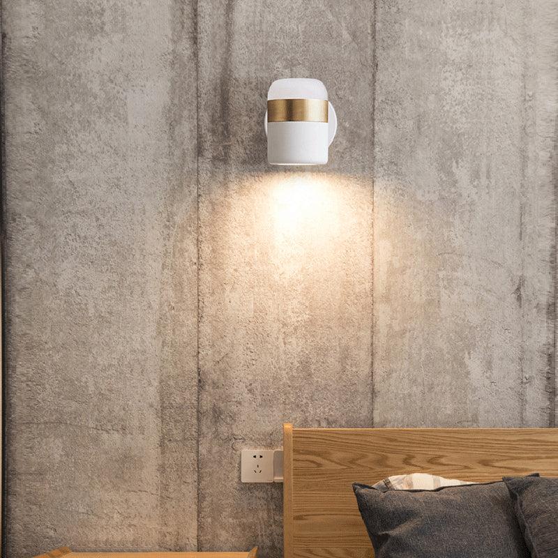 Liorinora Wandleuchte aus Schwarzem Glas mit verstellbarem Lampenschirm