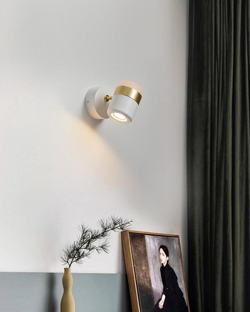 Liorinora Wandleuchte aus Schwarzem Glas mit verstellbarem Lampenschirm