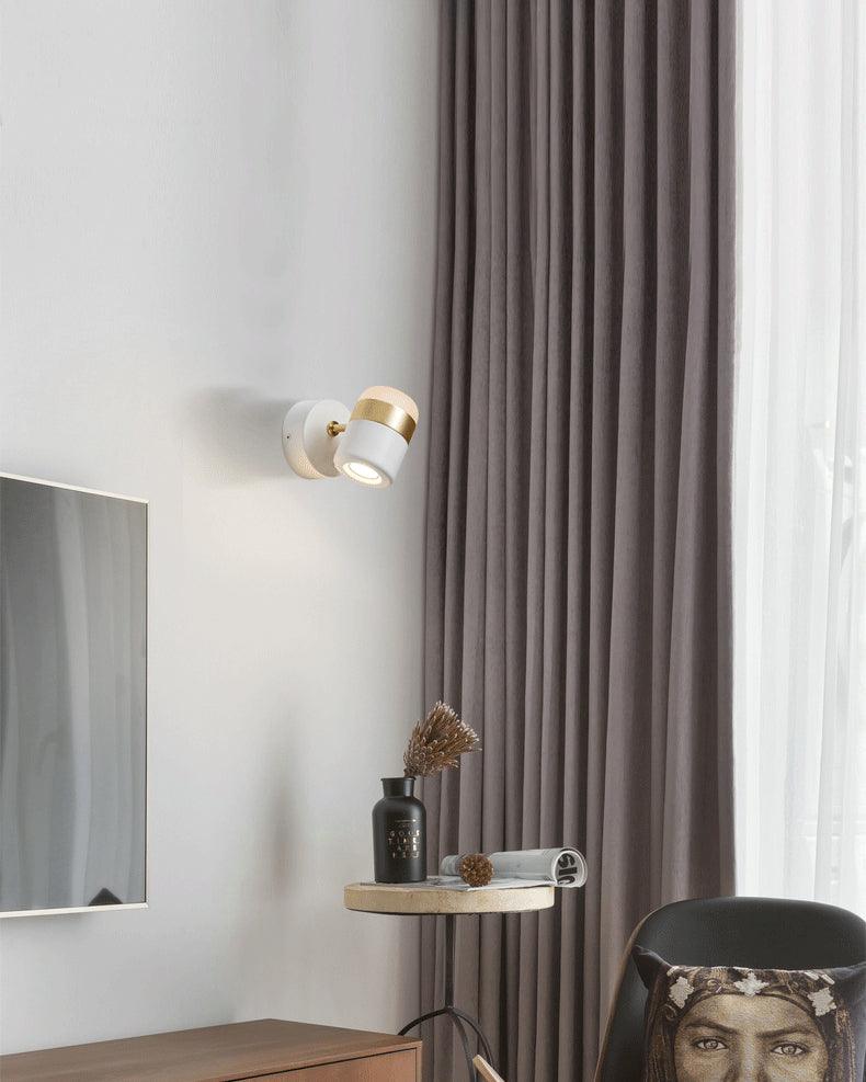 Liorinora Wandleuchte aus Schwarzem Glas mit verstellbarem Lampenschirm