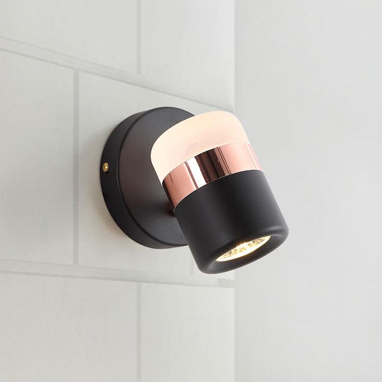 Liorinora Wandleuchte aus Schwarzem Glas mit verstellbarem Lampenschirm