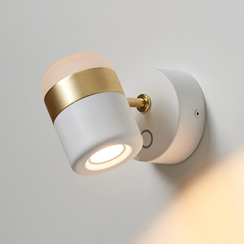 Liorinora Wandleuchte aus Schwarzem Glas mit verstellbarem Lampenschirm