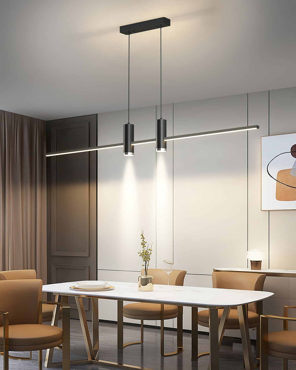 Auroaine Pendelleuchte Gold Minimalistisch für Esszimmer