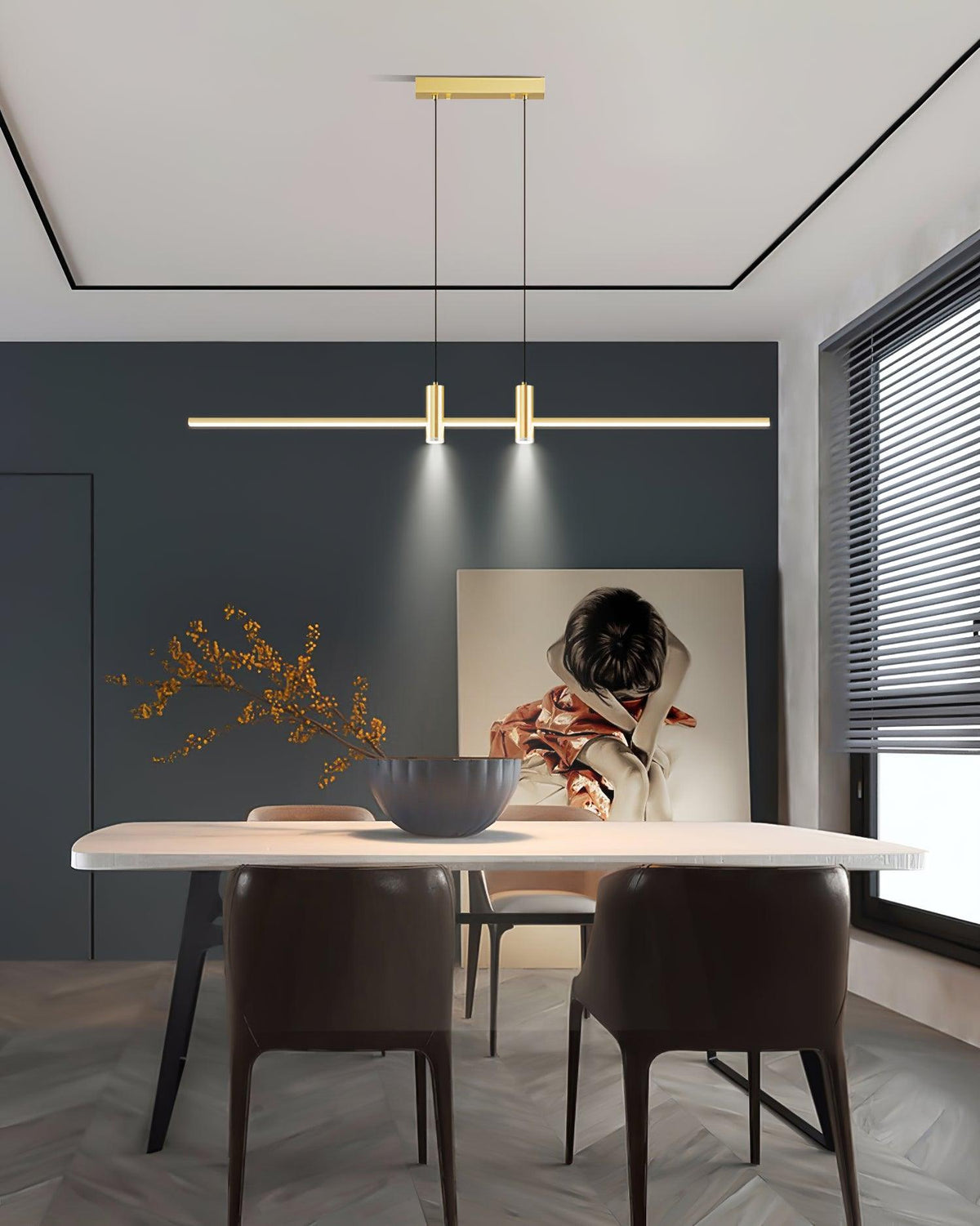 Auroaine Pendelleuchte Gold Minimalistisch für Esszimmer