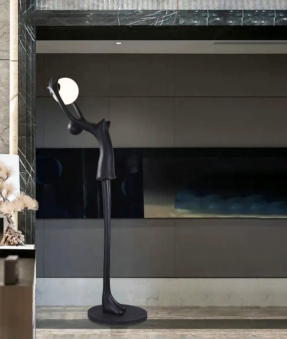 Lynorel Figurative Schwarz Stehleuchte