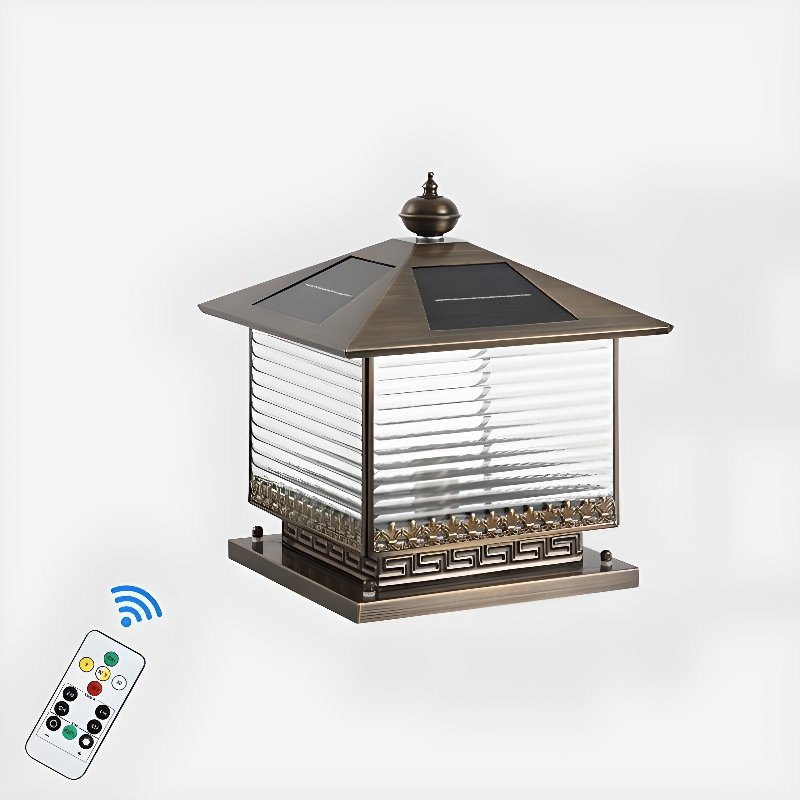 Syvenira Vintage Solar Pagoda-Glas-Außenleuchte