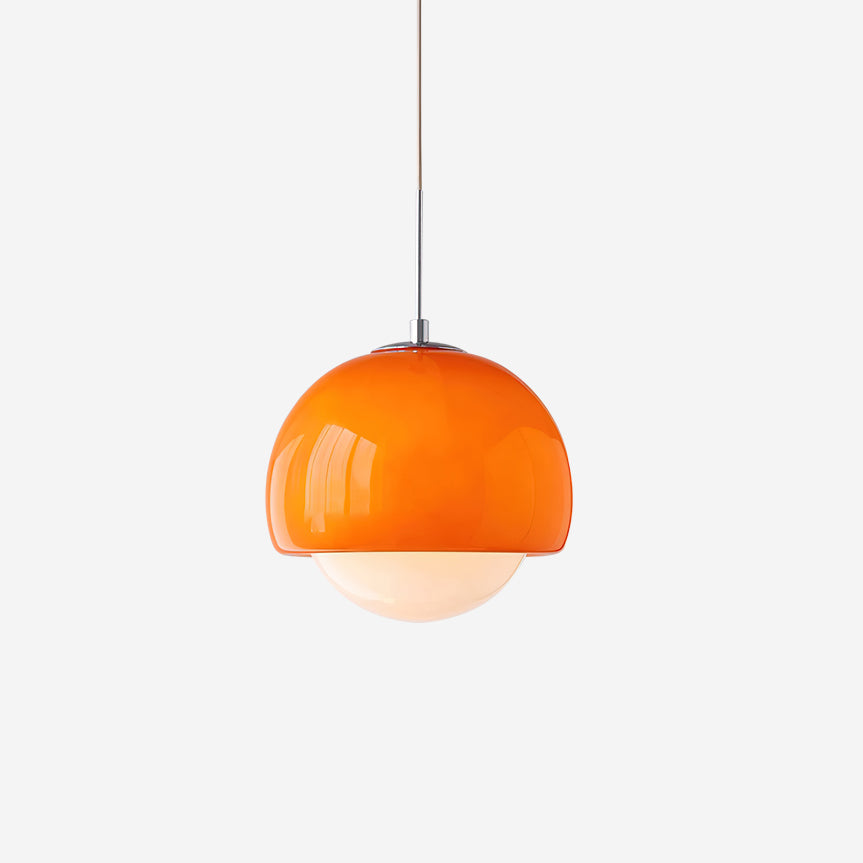 Lipko Pendelleuchte aus Glas mit Kugellampen im Retro-Design in bunten Farben