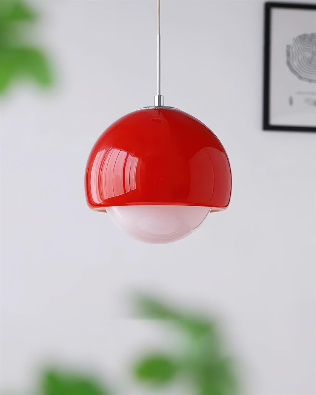 Lipko Pendelleuchte aus Glas mit Kugellampen im Retro-Design in bunten Farben