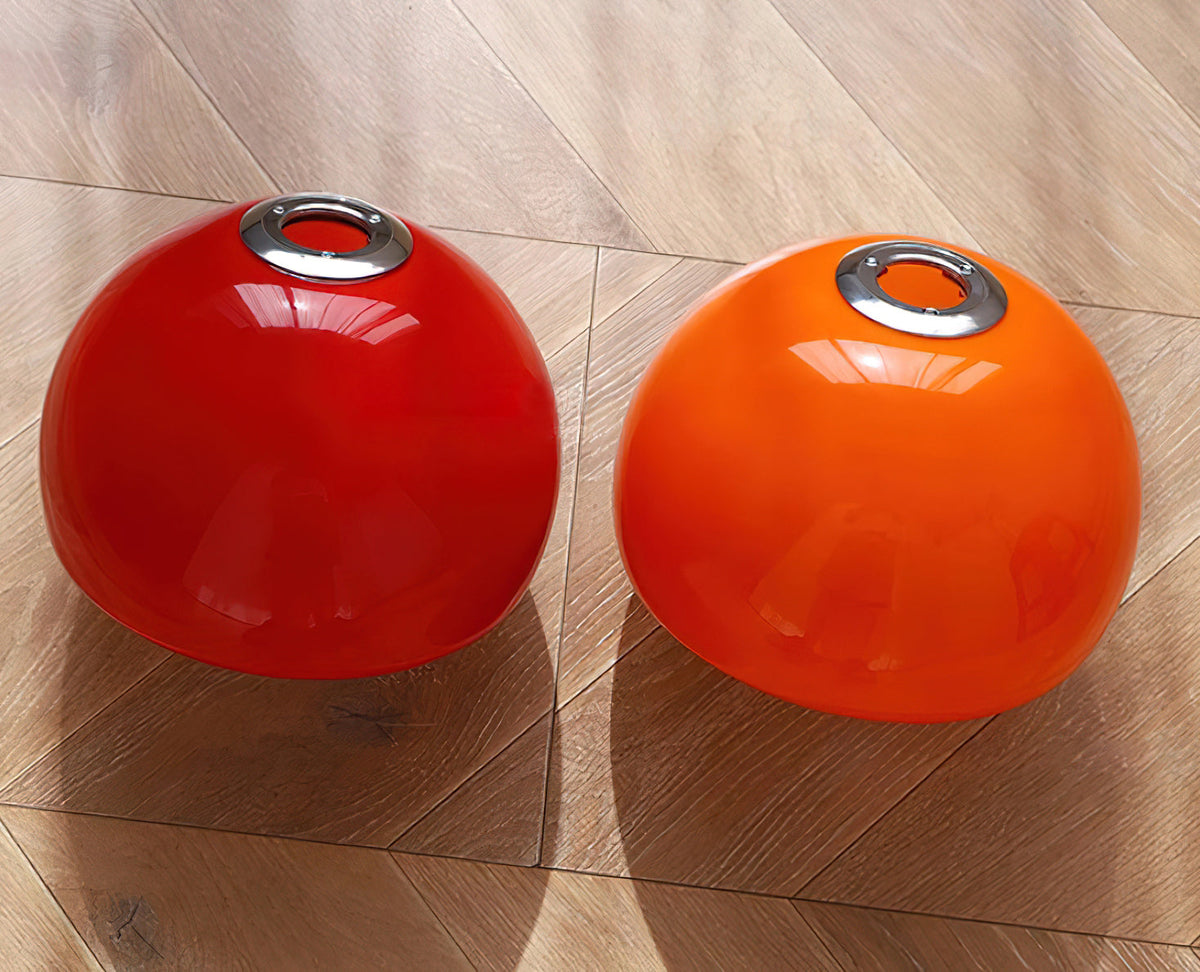 Lipko Pendelleuchte aus Glas mit Kugellampen im Retro-Design in bunten Farben