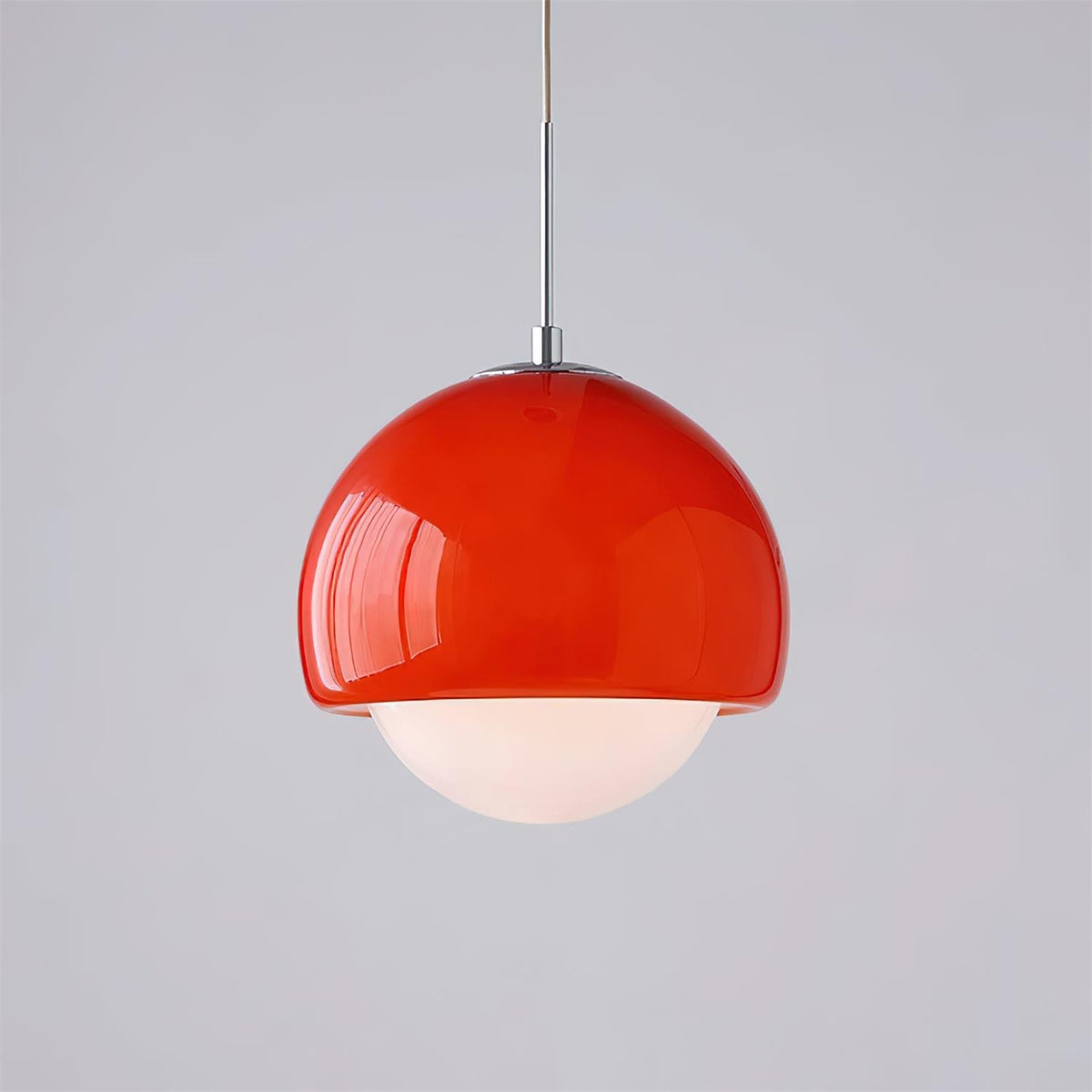 Lipko Pendelleuchte aus Glas mit Kugellampen im Retro-Design in bunten Farben