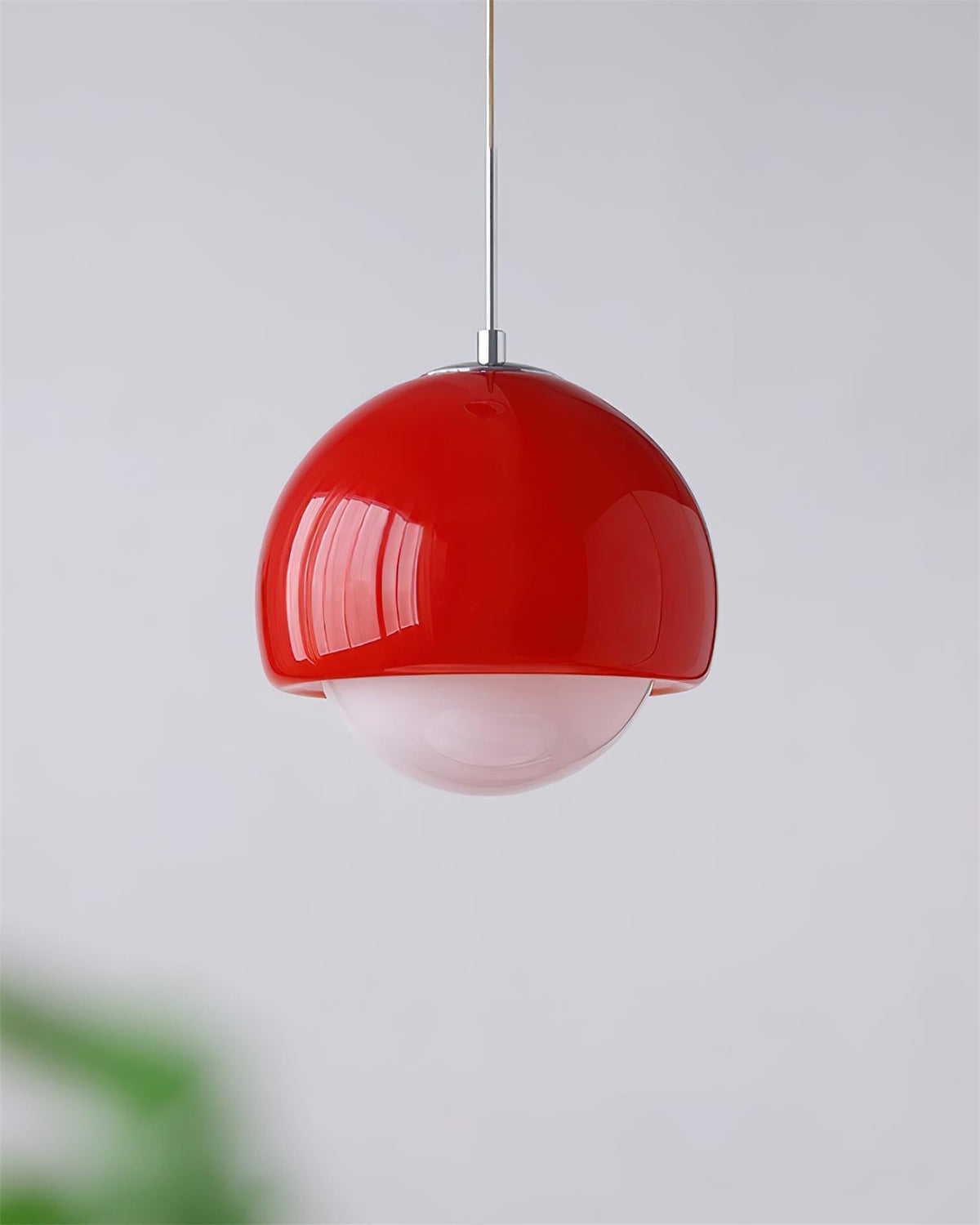 Lipko Pendelleuchte aus Glas mit Kugellampen im Retro-Design in bunten Farben