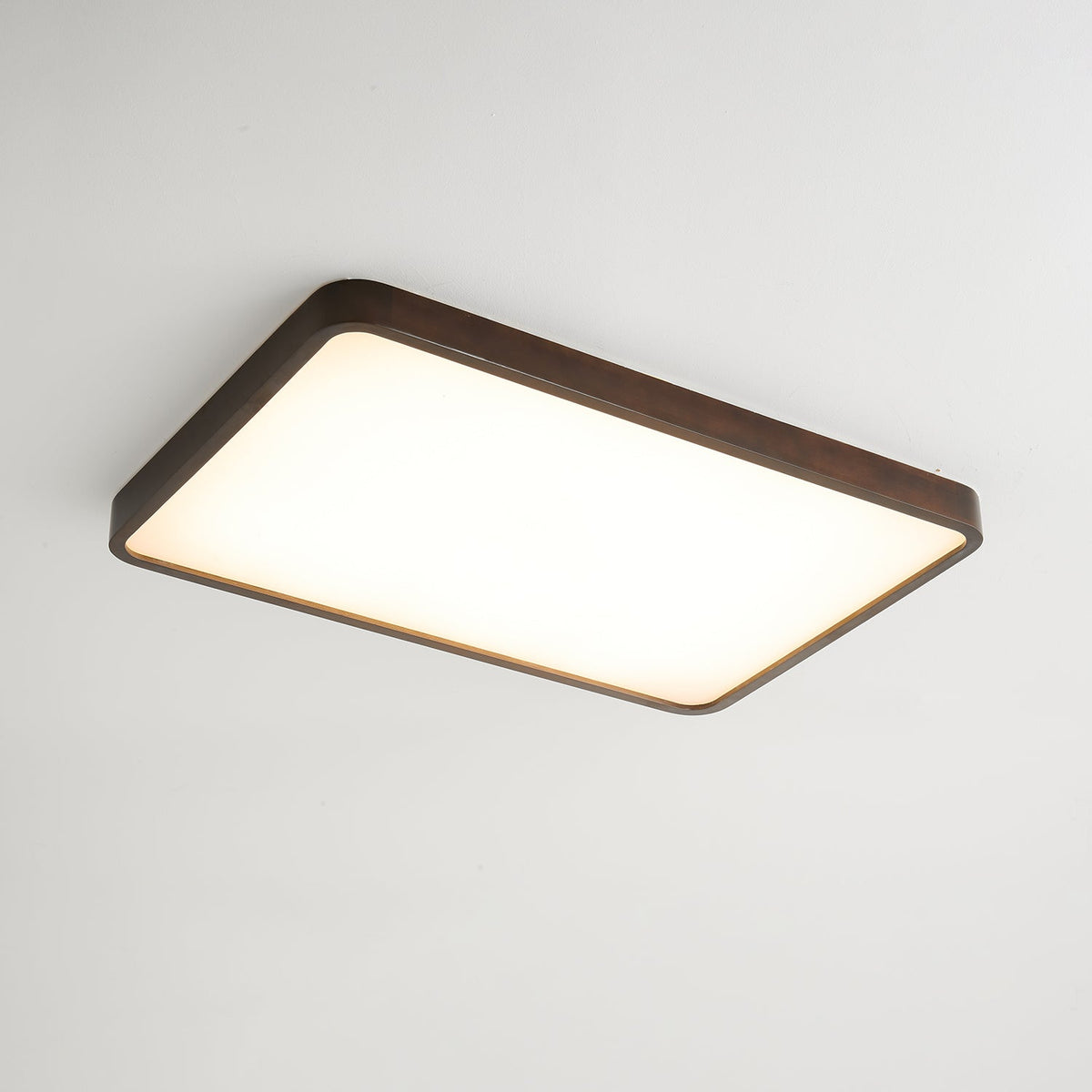 Rinirel zeitgenössische minimalistische rechteckige Deckenleuchte aus Holz