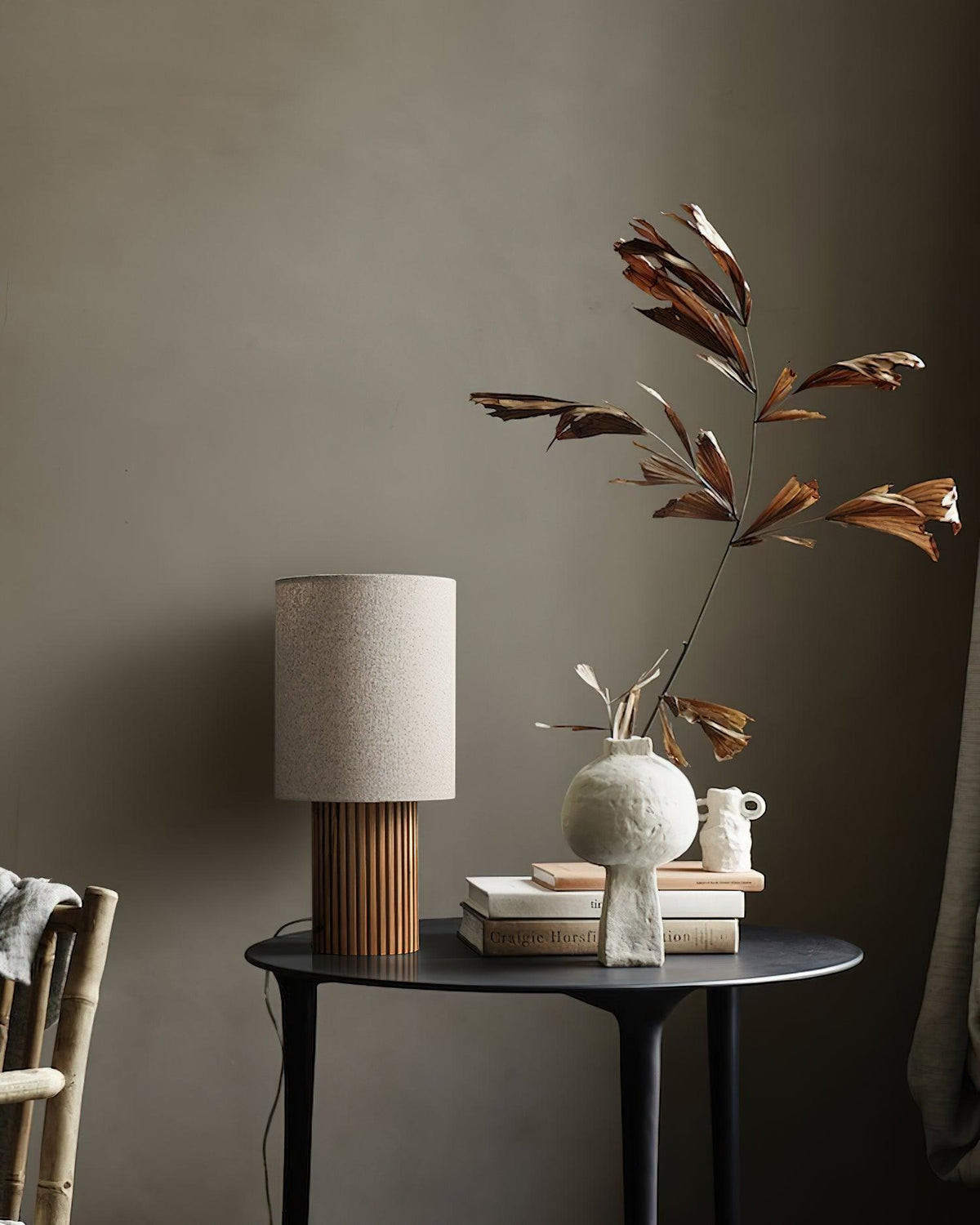 Grove Vintage-Stoff-Tischleuchte
