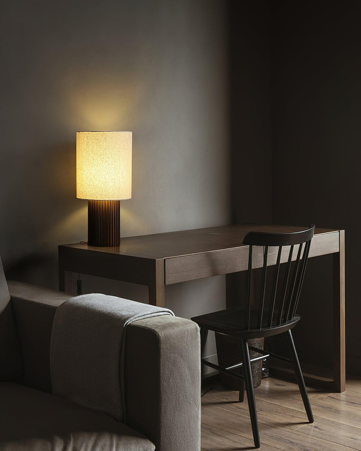 Grove Vintage-Stoff-Tischleuchte