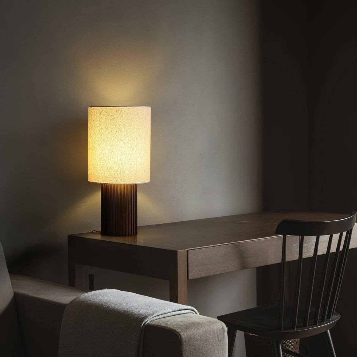 Grove Vintage-Stoff-Tischleuchte