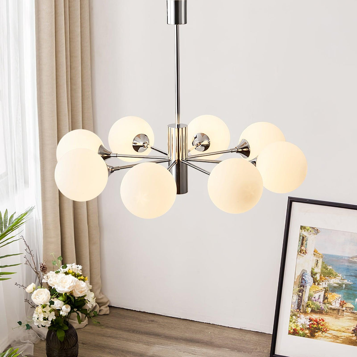 Eirivaria Kronleuchter Kronleuchte Chrome Glas Kugel