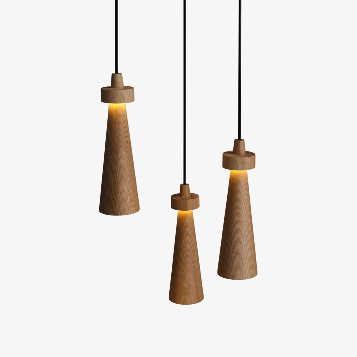 Tesno Minimalistische Pendelleuchte aus Holz