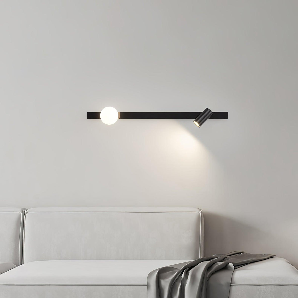 Aloz Messing-Glas-Minimalisten-Wandleuchte