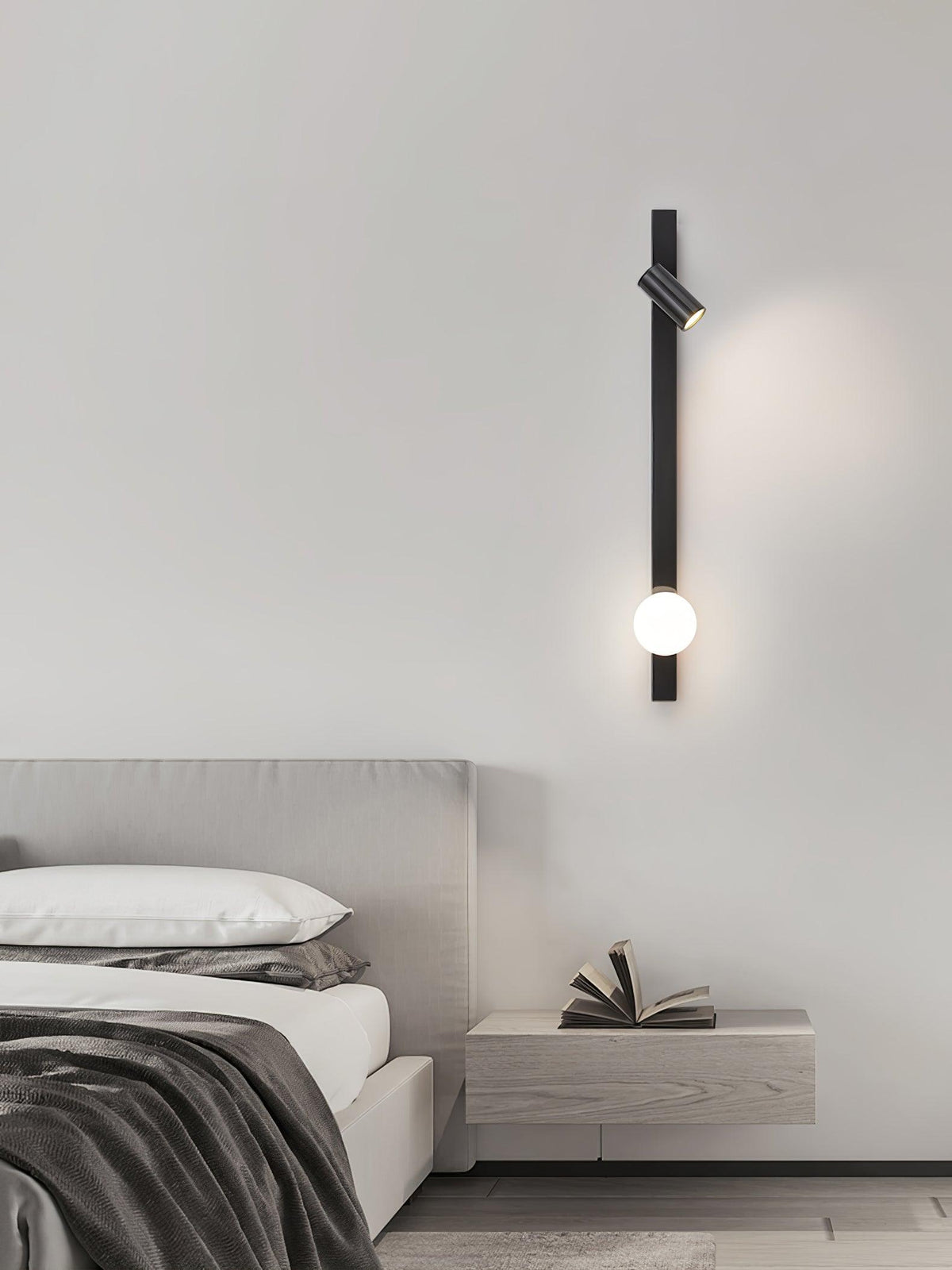 Aloz Messing-Glas-Minimalisten-Wandleuchte