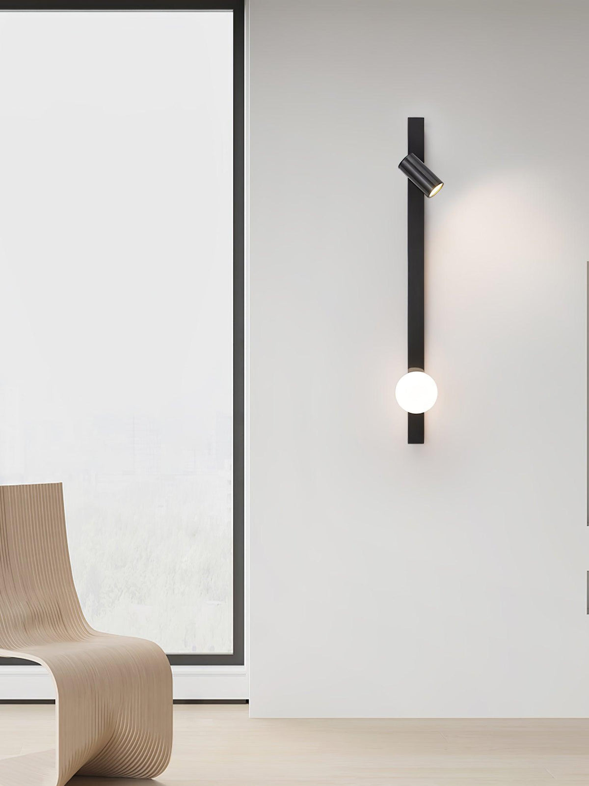 Aloz Messing-Glas-Minimalisten-Wandleuchte
