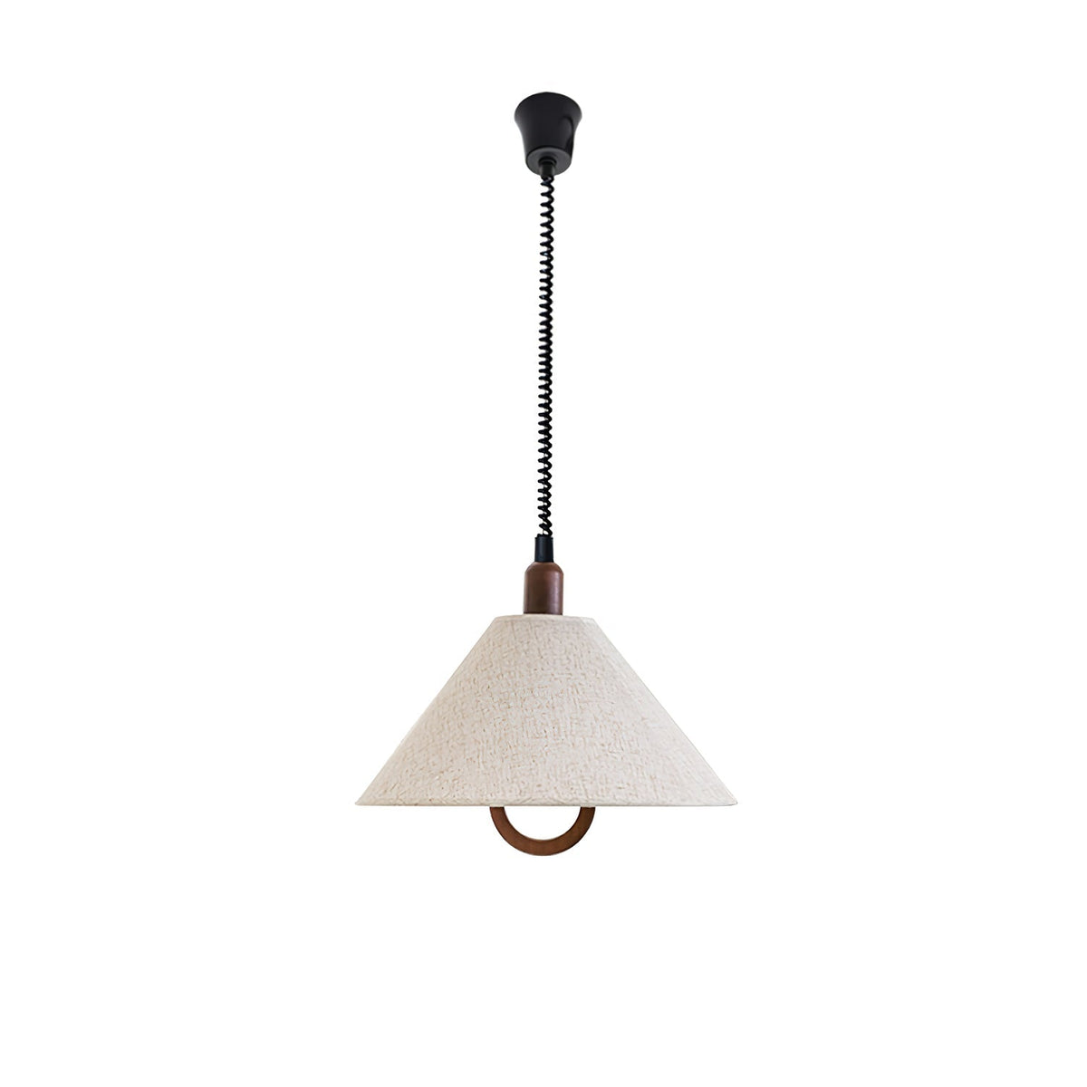 Alcaria Premium skandinavische Stoff-Holz-Pendelleuchte
