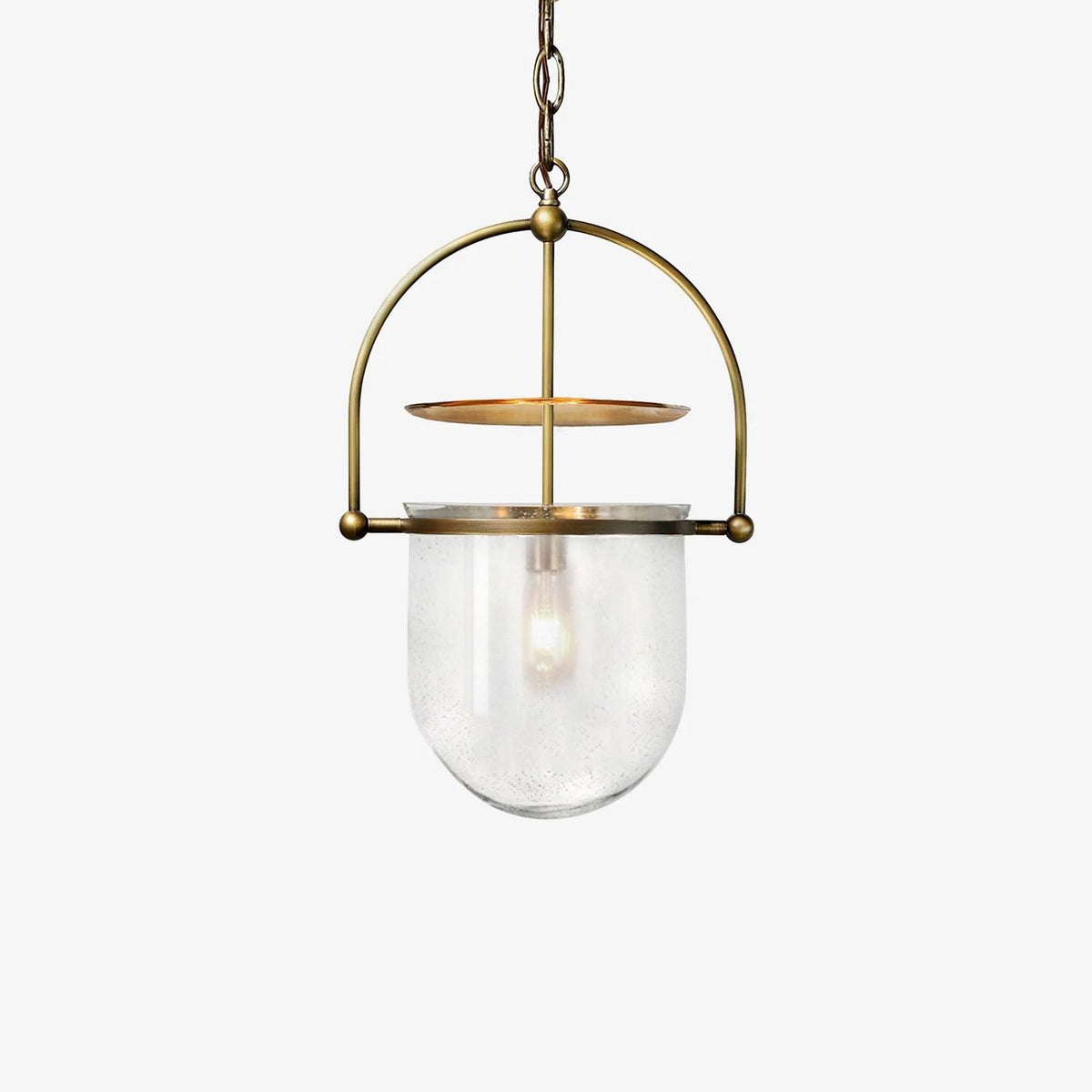 Velanaya Pendelleuchte aus Glas und Messing im Vintage-Stil fürs Wohnzimmer