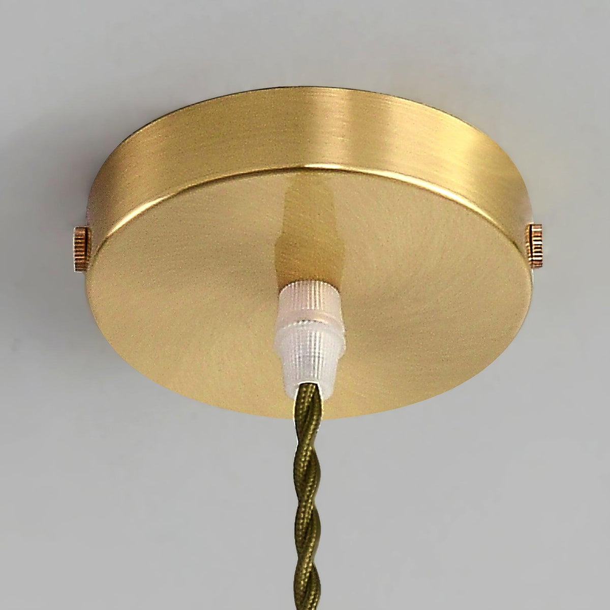 Deveny Pendelleuchte aus Messing mit welligem Glas im Lotus-Stil Vintage