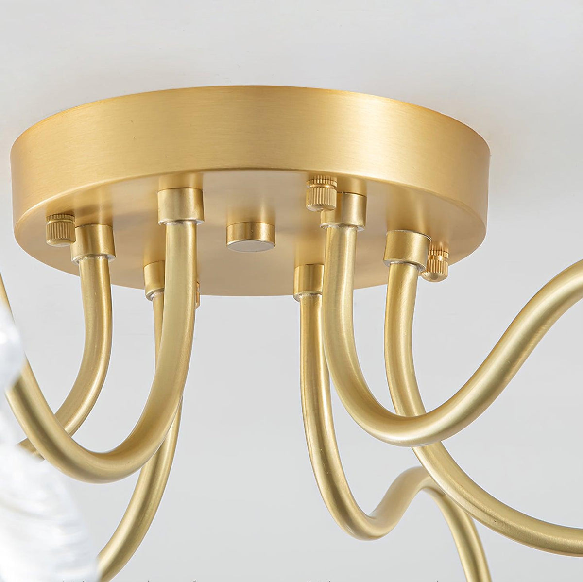 Lioruina Deckenleuchte Blattglas Messing Elegant