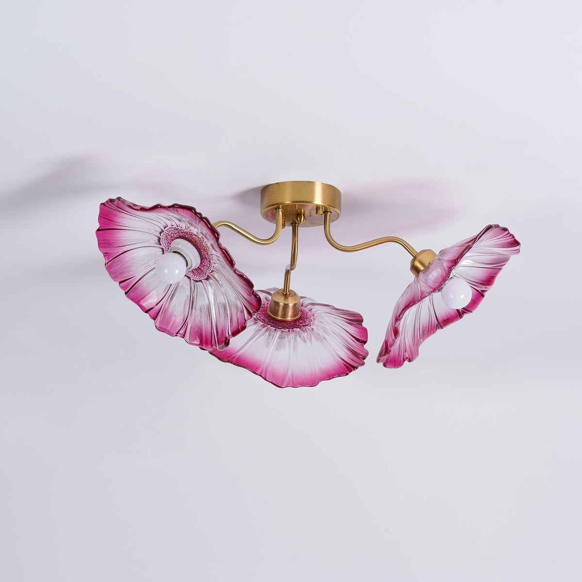 Lioruina Deckenleuchte Blattglas Messing Elegant