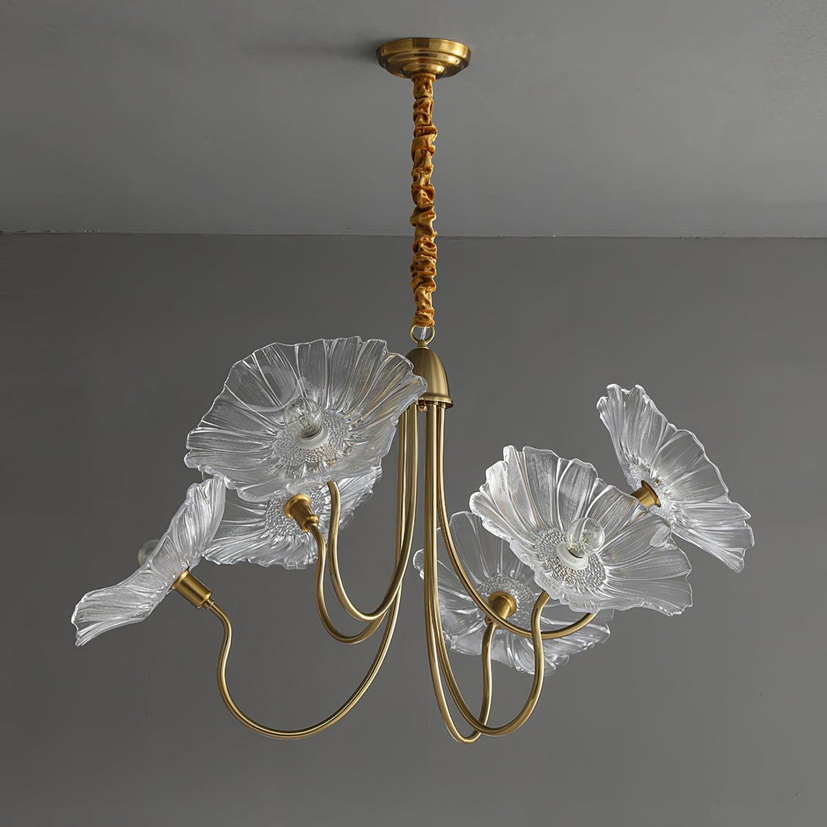 Velorora Kronleuchter Kronleuchte Lotus-Blatt Milchglas