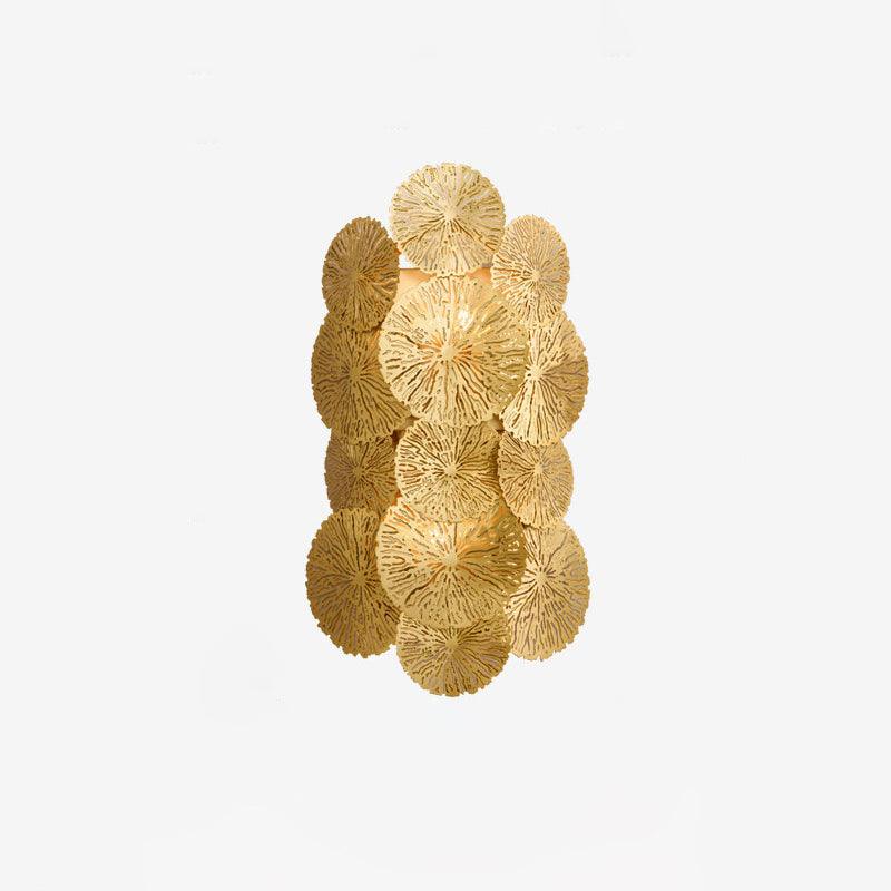 Rylso Wandleuchte Lotusblatt Messing