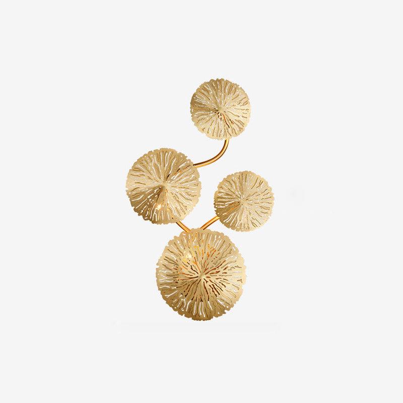 Rylso Wandleuchte Lotusblatt Messing