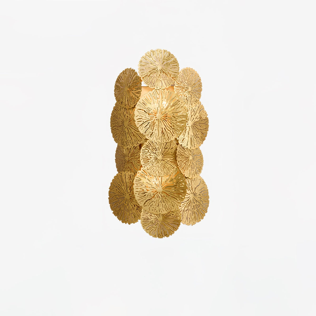 Rylso Wandleuchte Lotusblatt Messing