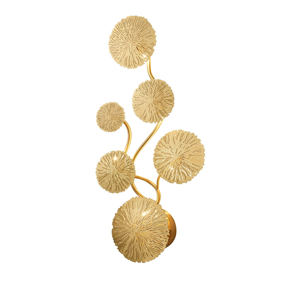 Rylso Wandleuchte Lotusblatt Messing