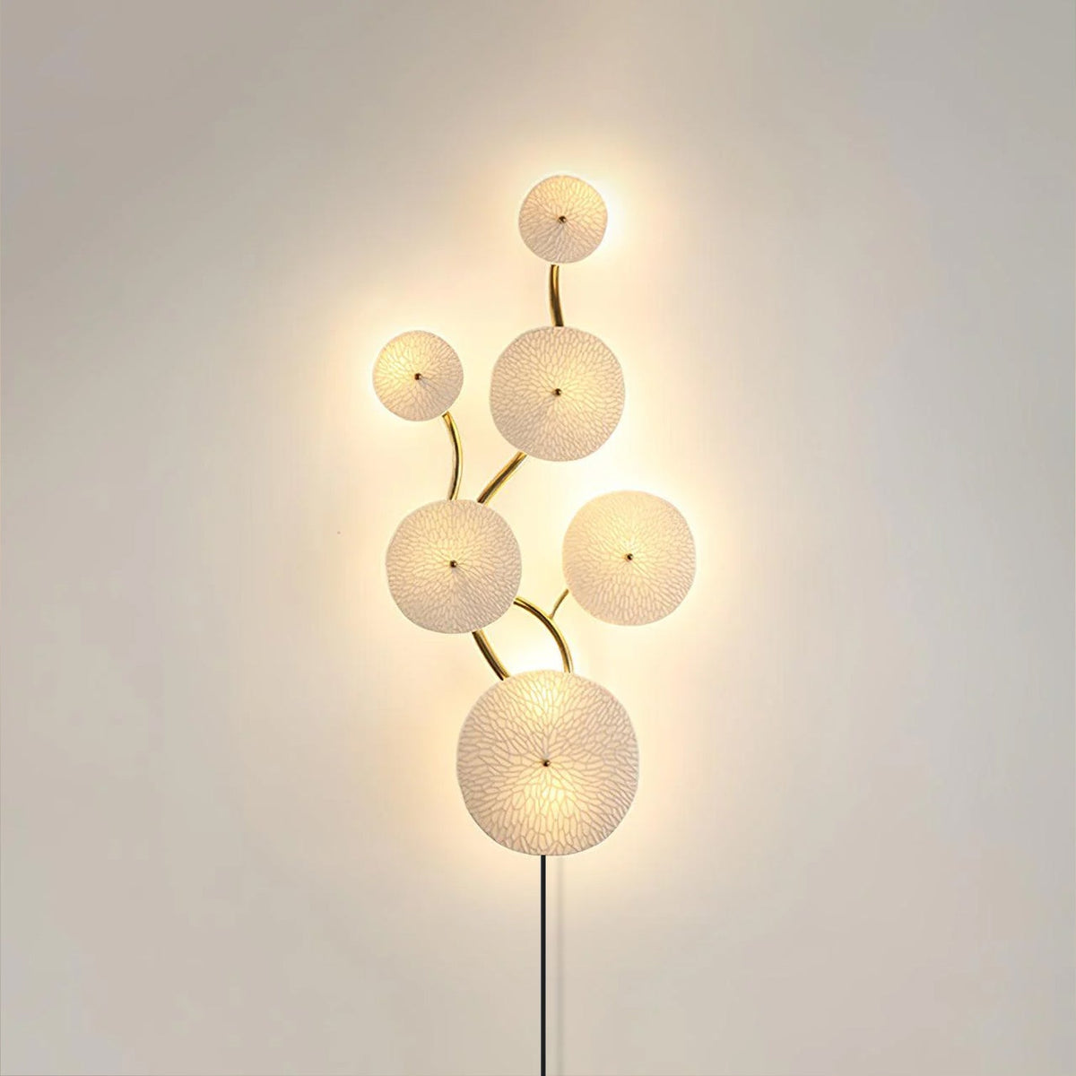 Lotus Petal Wandleuchte mit Stecker